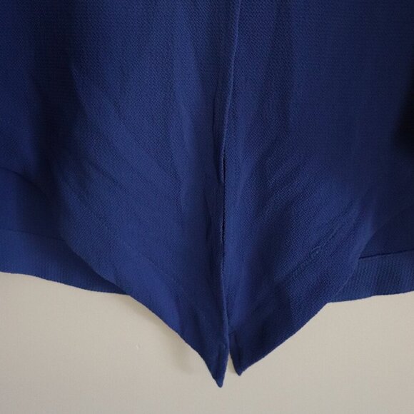 Monk & Lou Women's Blue Sz M V-Neck Tie Front Lightweight Long Sleeve Blouse Top - Picture 8 of 12